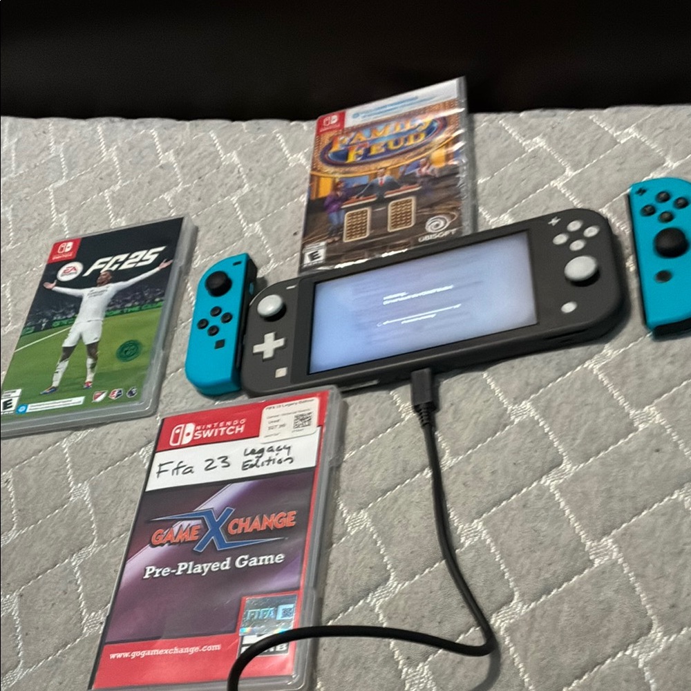 Nintendo Switch Lite Console - Black with Blue Joy-Cons